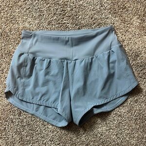 Light Blue Athletic Shorts with Layered Look